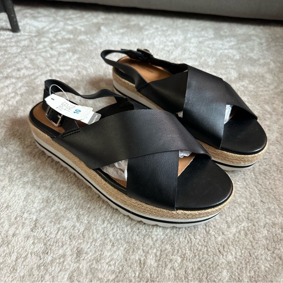 NEW Strappy Espadrilles Platform Sandals Size 10 - Picture 8 of 9